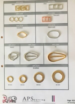 Boucles, anneaux, ovales originaux